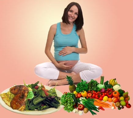 This is the image description saudável-gravidez-reeducação-alimentar